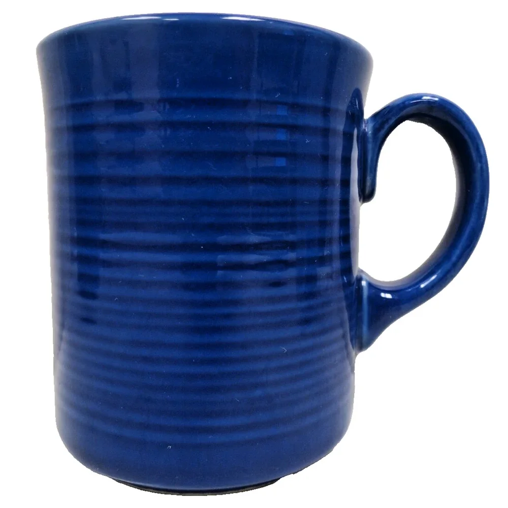 2 Pier 1 Festivale Royal Blue Coffee Mugs Tea Cups - Japan
